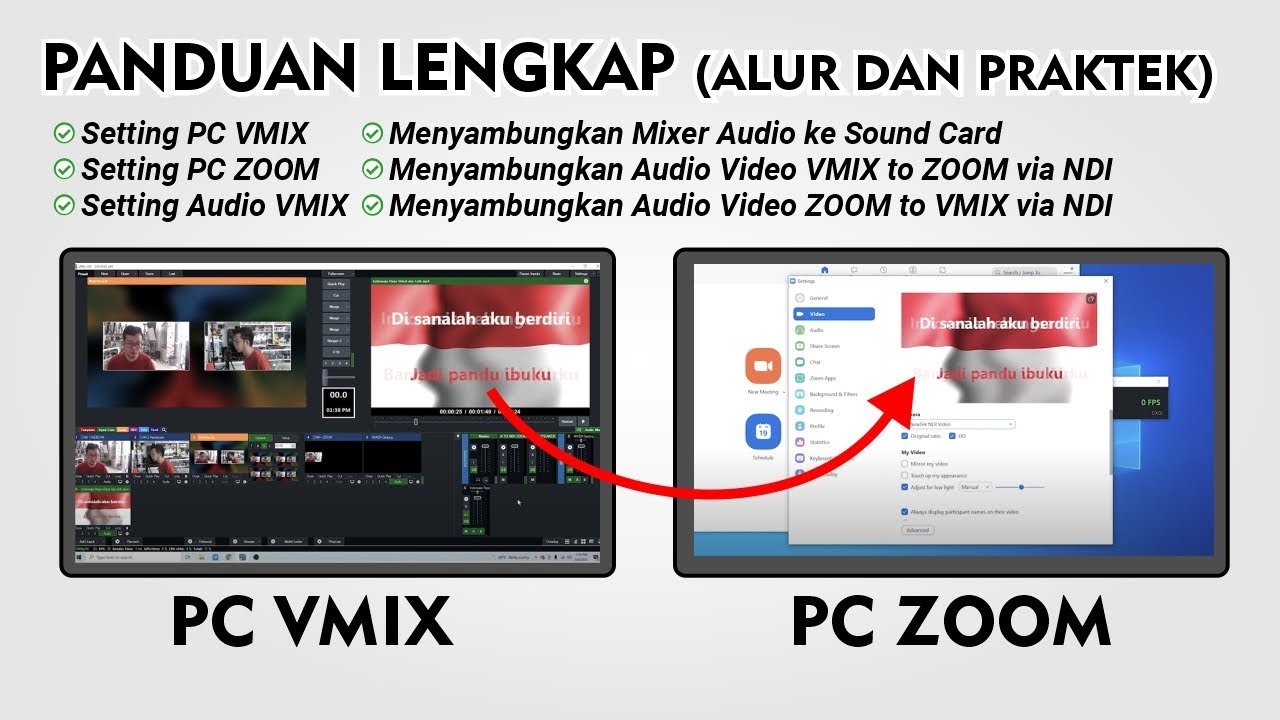 Cara Menghubungkan Laptop VMIX ke Laptop Zoom Meeting Via