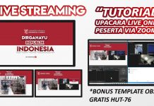 Cara Live Streaming Acara Upacara 17 Agustus 2021 dan Munculin Peserta Upacara dari Zoom Meeting OBS