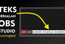 Membuat Teks Berjalan Bergerak di OBS Studio Running Text