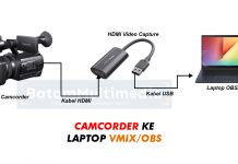 Skema Cara Menyambungkan Kamera Camcorder Sony NX100 ke Laptop OBS/VMIX Menghubungkan Kamera ke OBS VMIX