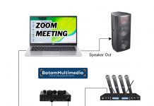 Skema Sederhana Menyambungkan Mic Wireless Handheld/Meeting ke Laptop Zoom Meeting Cara Menyabungkan Mic Wireless ke Laptop Zoom Meeting