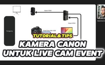 Cara Menyambungkan Kamera Canon ke Proyektor LED TV Saat Acara